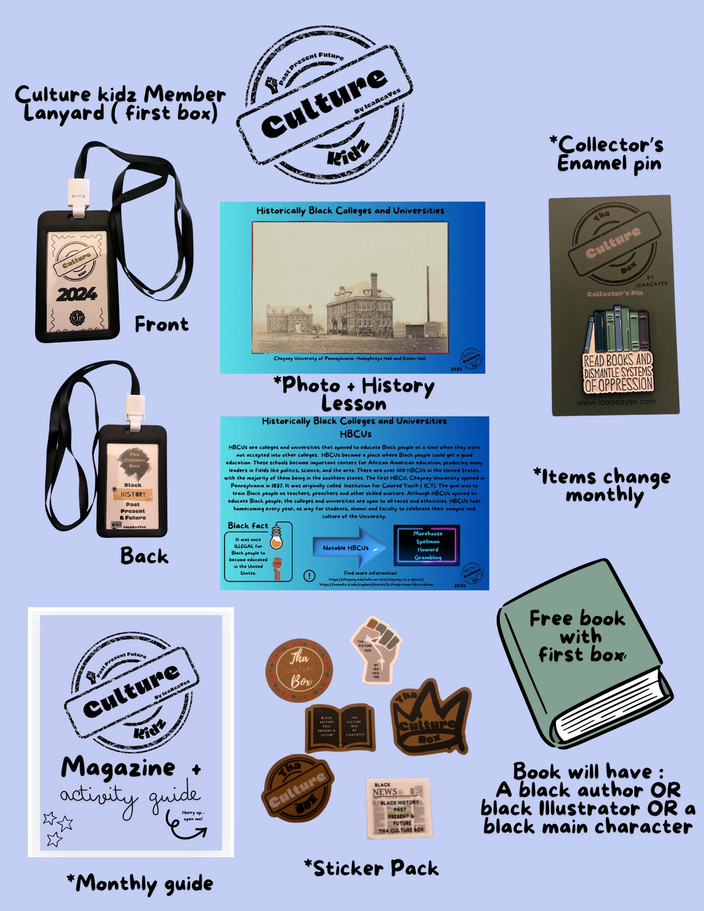 Initial box includes a Lanyard and Boook