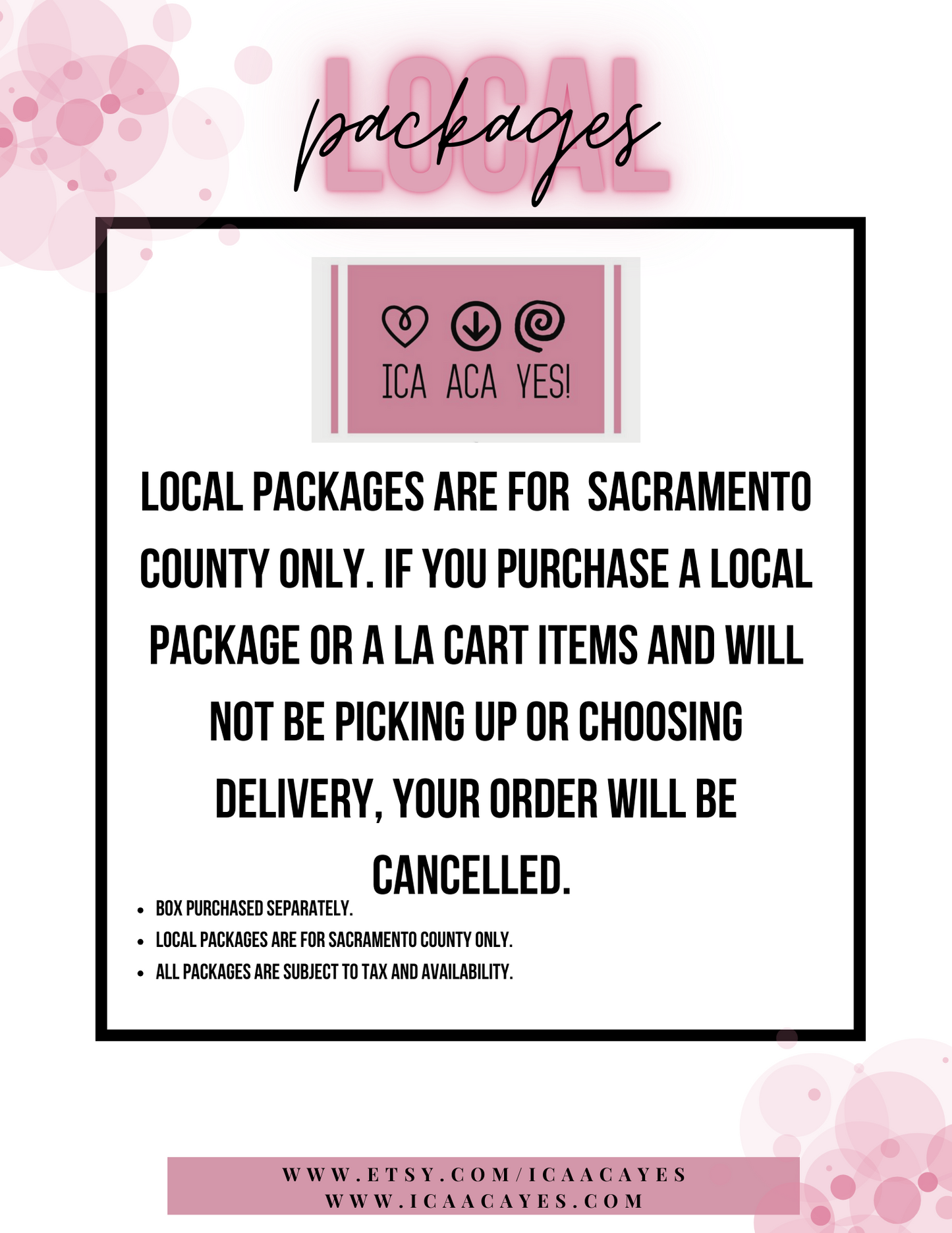Giftbox add-ons for Sacramento Locals