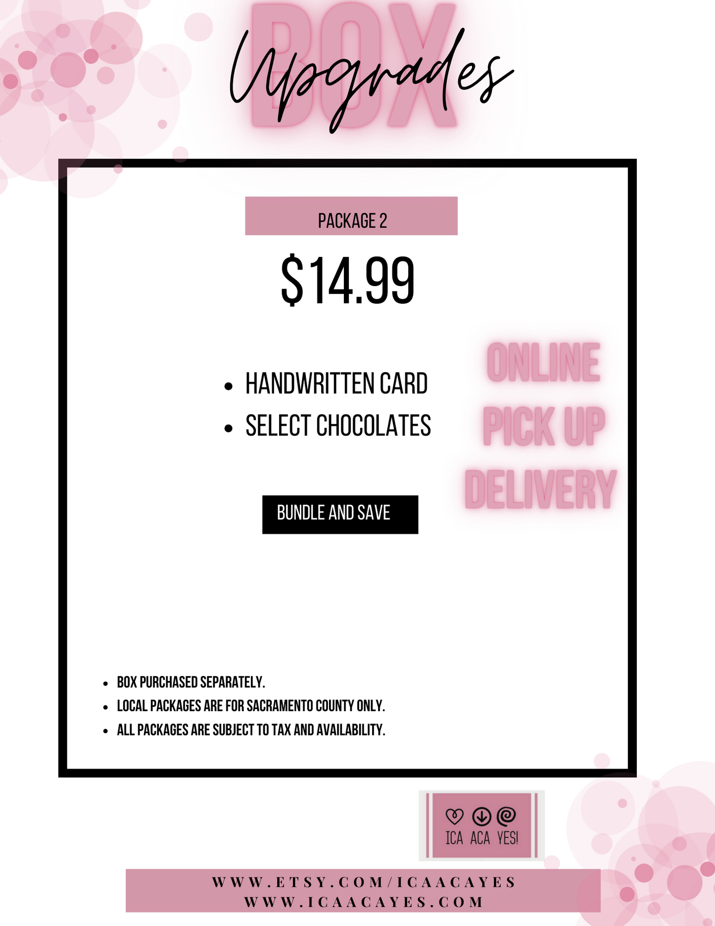 Giftbox add-ons for Sacramento locals