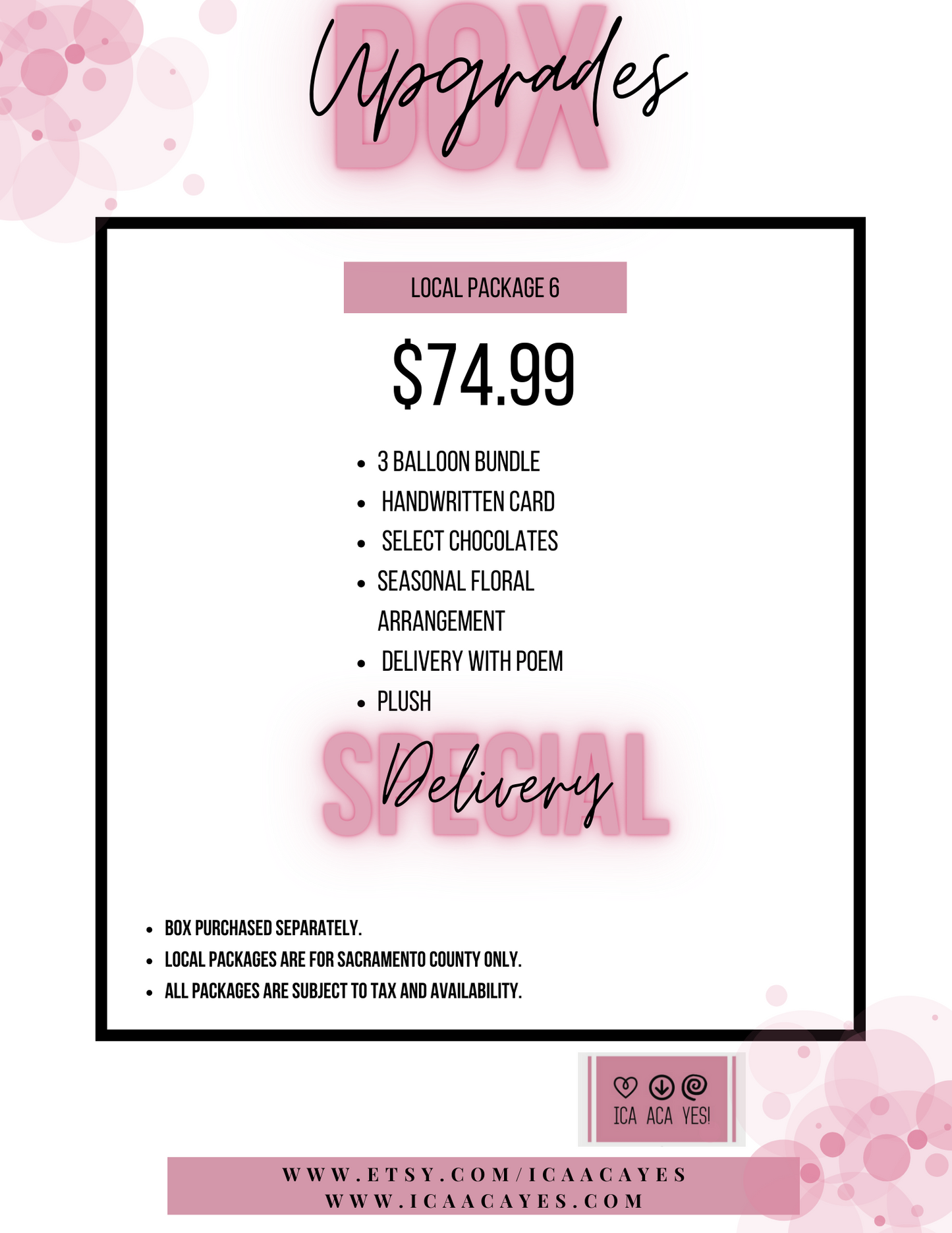 Giftbox add-ons for Sacramento Locals